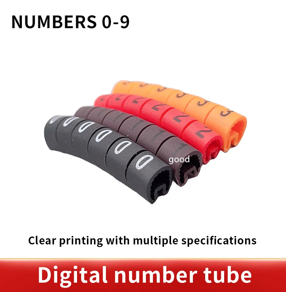 500PCS EC-0,EC-1,EC-2, EC-3 Size 6 sqmm Colored Cable Wire Marker 0 to 9 For Cable image 6