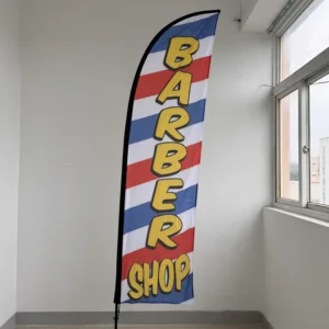 Berber dükkanı-reklam tüy afiş, ve %100 % polyester kumaş dayanıklı örgü 65x240 cm swooper bayrağı bayraktaki en büyük satışların 12'si bir - №7
