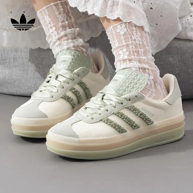 Adidas Clover T-head Shoes GAZELLE BOLD Platform Heightening Board Shoes Women JR8373