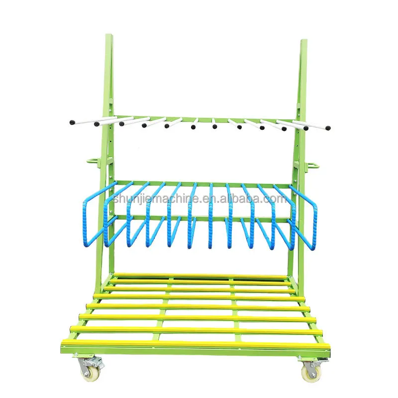 2024 New Customized Three-layer Door And Window Frame Trolley Door Panel Storage Rack 500 Kg Loading Cantilever Trolley For Fact