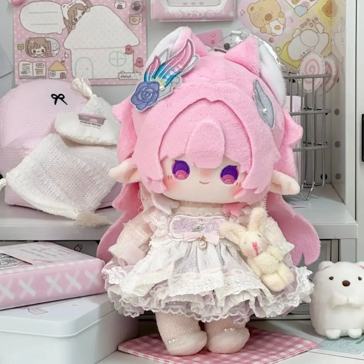 

20cm Anime Honkai: Star Rail Cyrene Plushie Stuffed Doll Dress-up Plush Doll Body Toys Collectible Figure Birthday Xmas Gifts