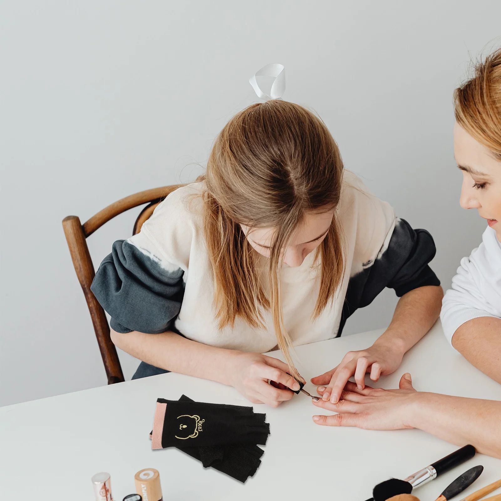 1 Para Rękawic do Manicure Chroniących przed Promieniowaniem UV Oddychające Rękawice Bez Palców Chroniące przed Promieniowaniem UV do Suszarki do Paznokci, na Zewnątrz, do Wędrówek, Wędkowania, Jazdy Samochodem