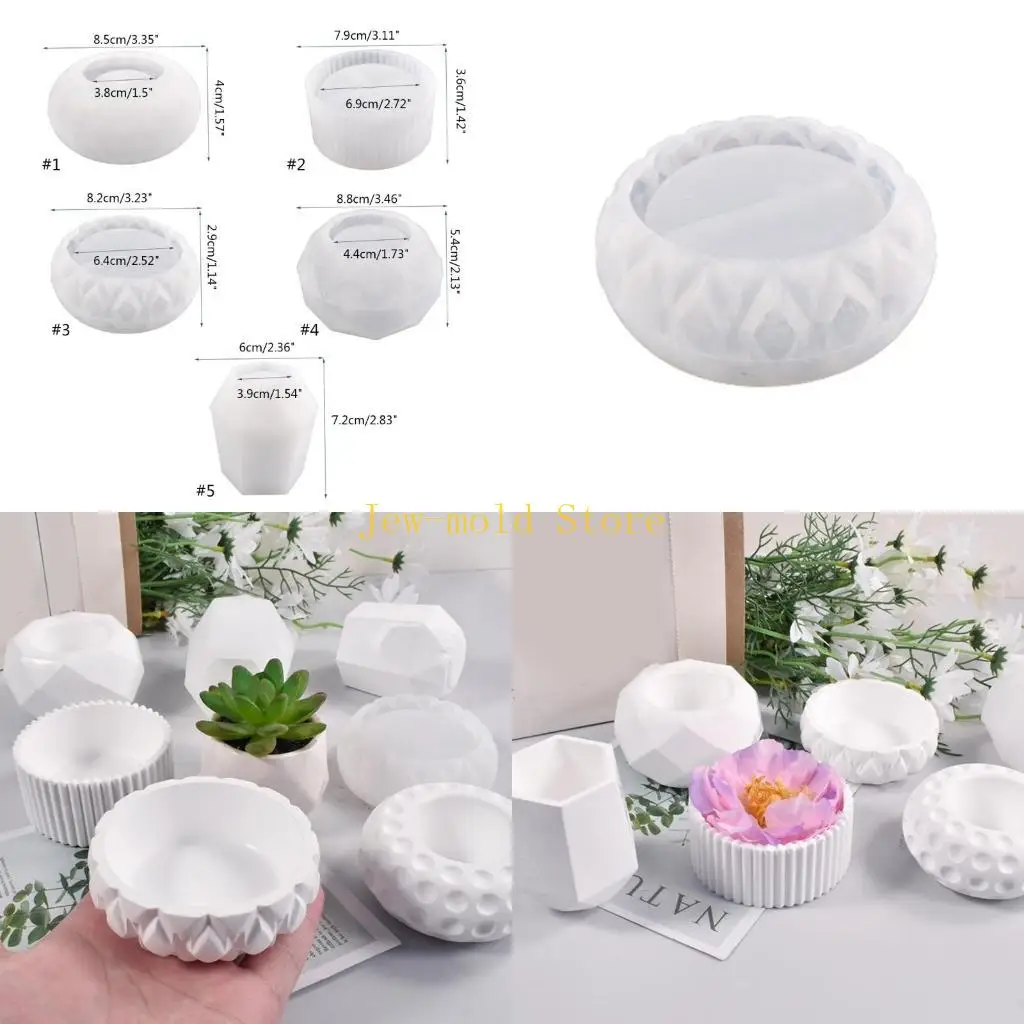 

C71B Силиконовая плантаторная плантатора ваза эпоксидная плесень полигональная ваза смола