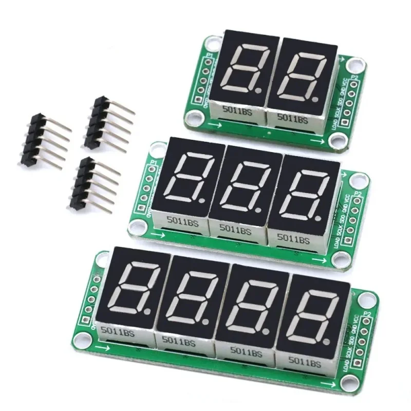 74HC595 static driver 2-segment digital tube display module can seamlessly connect 0.5-inch 3/4-digit red light in series