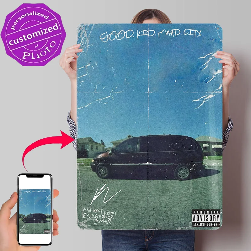 Kendrick Lamar Metal Poster Perfect Gift for Fans Lovers Customized Wall Art Metal Sign for Vintage Decor Room Bar Accessories