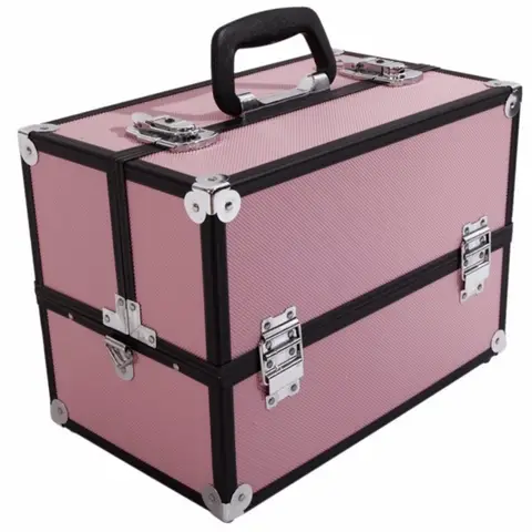 Aluminum Alloy Makeup Train Case Jewelry Box Organizer Makeup Cosmetic Case Train Organizer Case