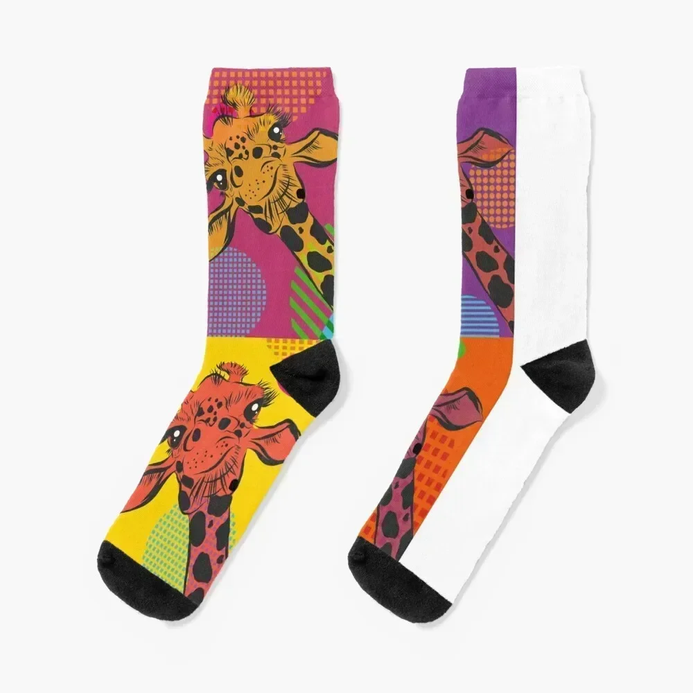 

POP ART GIRAFE BY SAL_ART Socks Hiking boots Stockings compression Socks Male Women's