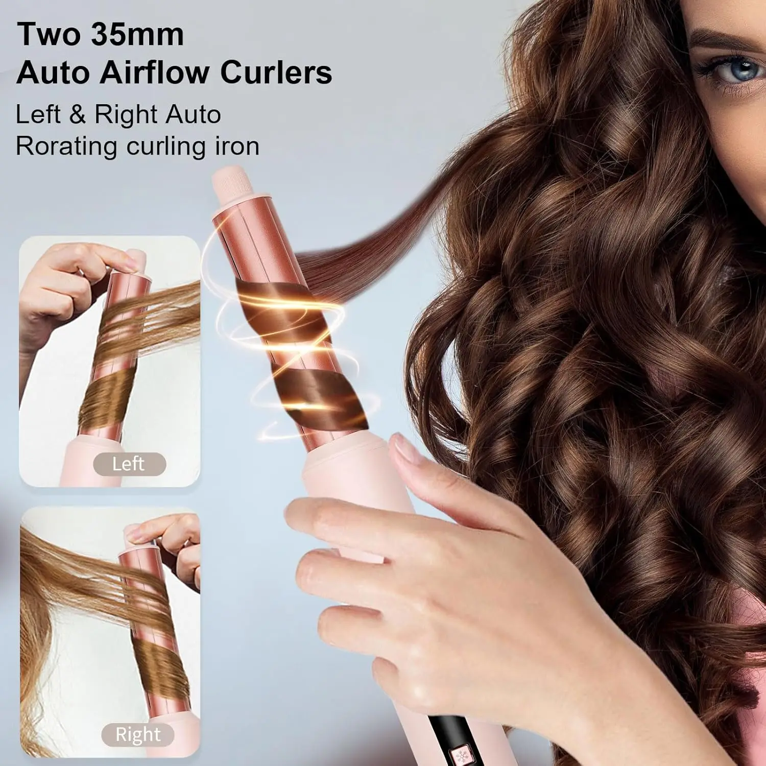 Картина 4: Стайлер с горячим воздухом 9 в 1 — высокоскоростная щетка для фена, 110 000 об/мин, складная щетка для фена с отрицательными ионами для быстрого сушки,