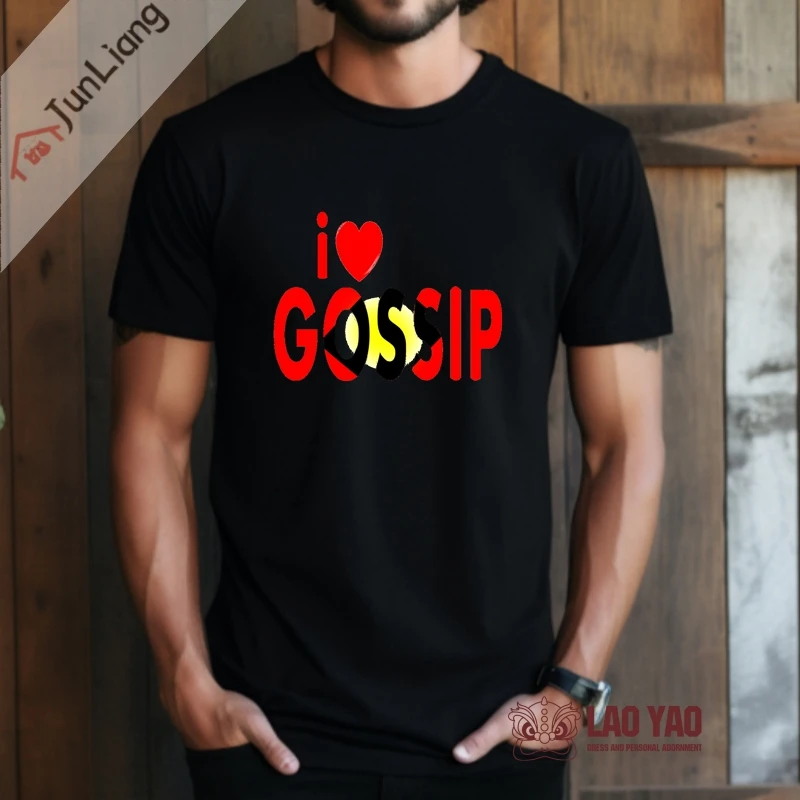 I Love GOSSIP Women's T-shirt Goth Clothes Streetwear Kpop Tops Harajuku Y2k Clothing Sportswear Man Men Graphic Shirts Funny