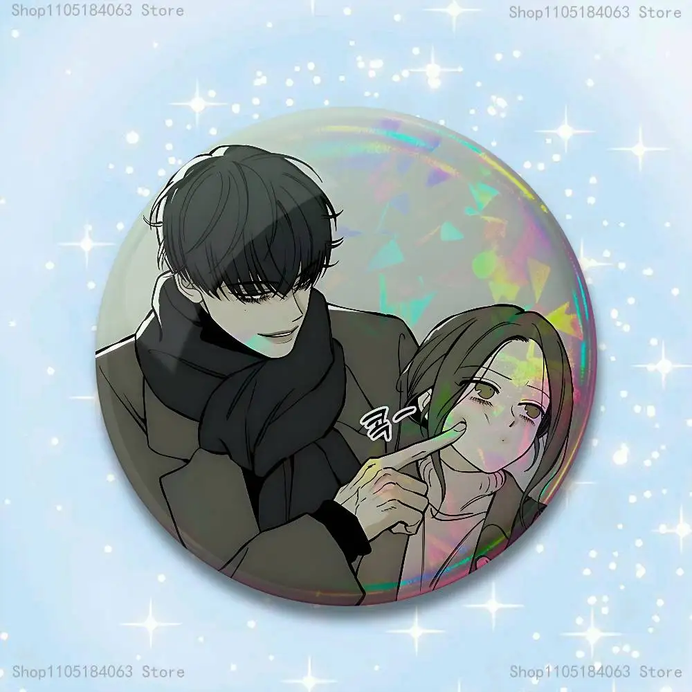 Badges Round Itabag Decoration IP Peripheral Products 58mm 44mm 32mm 75mm 25mm Mini T-Tears on a W-Withered F-Flower