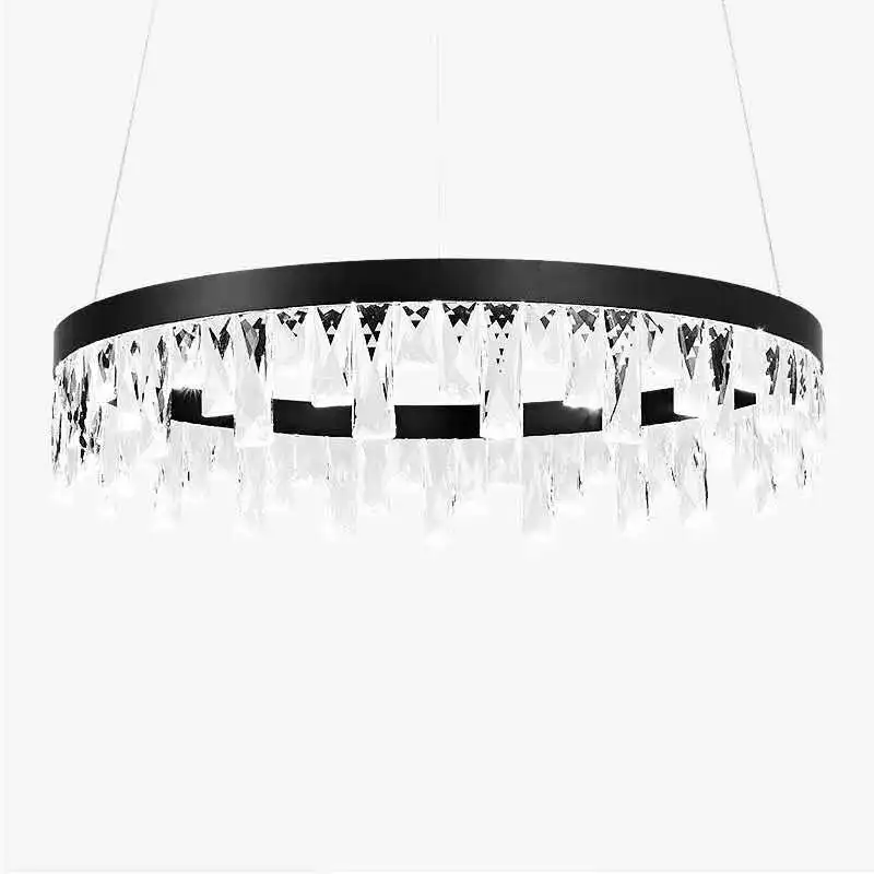 

Crystal postmodern glass chandelier, dining room bar lamp, LED light luxury desk lamp