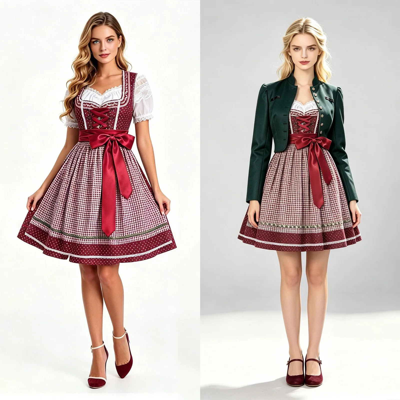 Printed Pattern Fantasy Theme Skirt European Fantasy Stage Performance Skirt Winter Beer Festival Costume for Men and Women