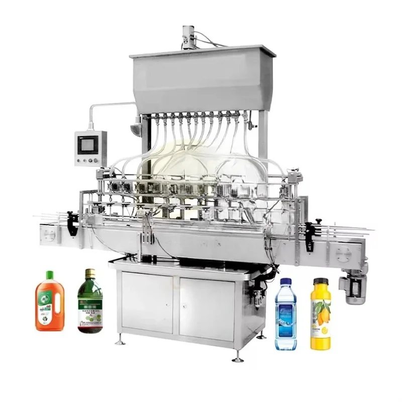 Liquid Filling Machine Automatic Quantitative Filling System High Speed Piston Pump Filler For Oil Sauce Juice Cosmetic Products
