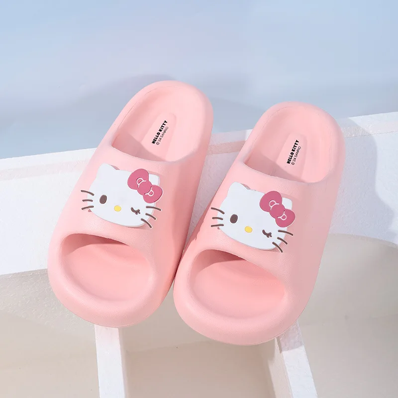 

Sanrios Anime Hellokitty Slippers Cartoon Kuromi Summer Sandals Lovely Cinnamoroll Leisure Home Shoes My Melody Birthday Gift