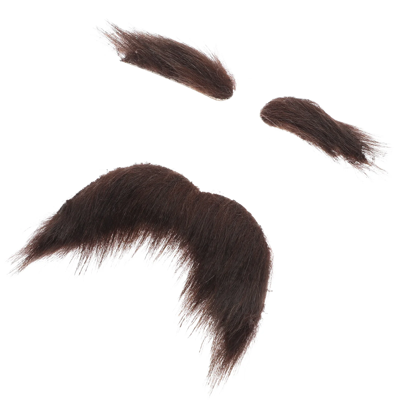 1 set Self-Adhesive Fake Mustache Eyebrows Set Lightweight Stick On Beard For Men Halloween Costume Party Old Man Look Cosplay