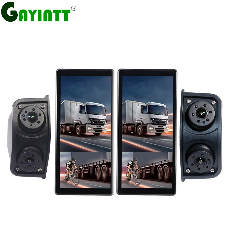 

GAYINTT AHD 10,36 "BSD, вид сбоку, вертикальный монитор, сенсорный экран, циклическая запись, дисплей, левая и правая автомобильная камера для зеркала грузовика, автобуса