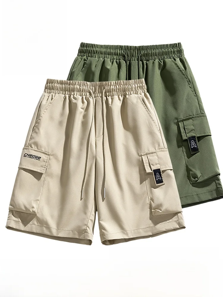 

Новые летние мужские спортивные штаны Qui Dry, легкие, удобные, повседневные, свободные, дышащие, модные, длиной пять четвертей