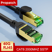 Propatch 0.2-30m CAT8 40Gbps Ethernet Cable Rj45 2000Mhz Games Networking PVC Internet Lan Cord for Laptops PS 5/4 Router RJ45