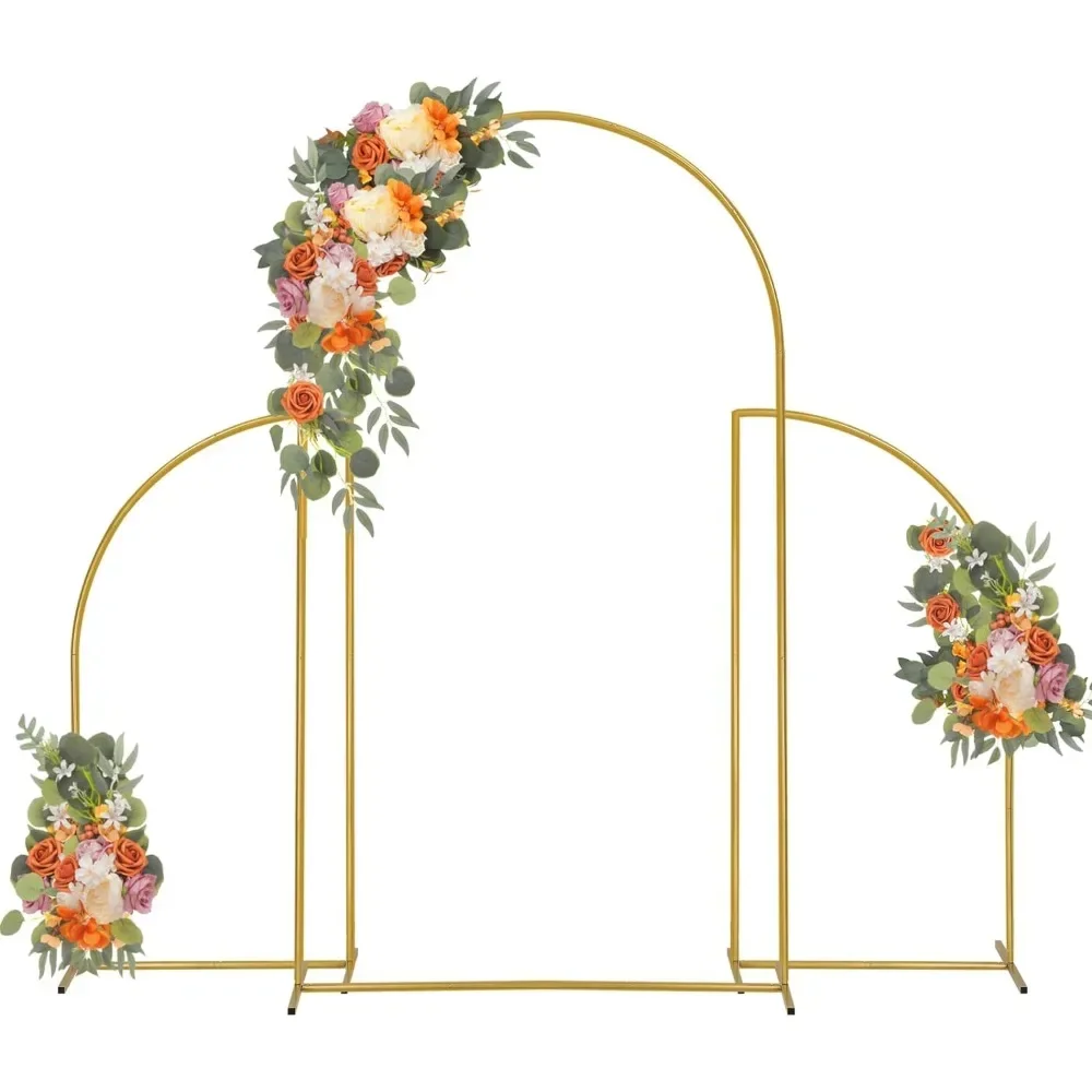 

Wedding Arch Stand, Metal Archs Backdrop Stand Set of 3, Arched Backdrop Frame for Wedding Birthday Party