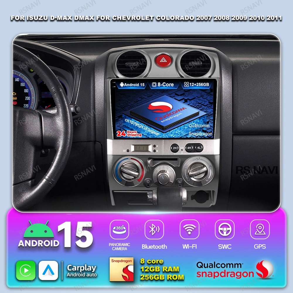 

Android 15 Car Radio For Isuzu D-Max DMAX For Chevrolet Colorado 2007 2008 2009 2010 2011 Head Unit Stereo Navigation QLED GPS