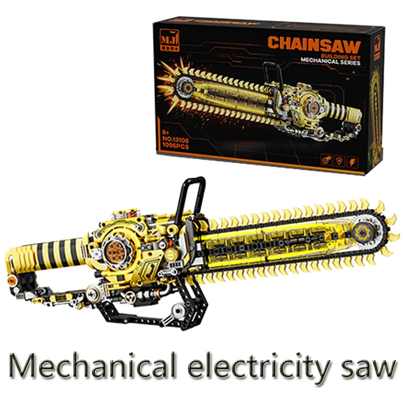 

MOC 1096PCS Mechanical Electricity Saw Building Blocks LED Creative Model DIY Assembly Puzzle Adult Toys Birthday Gift