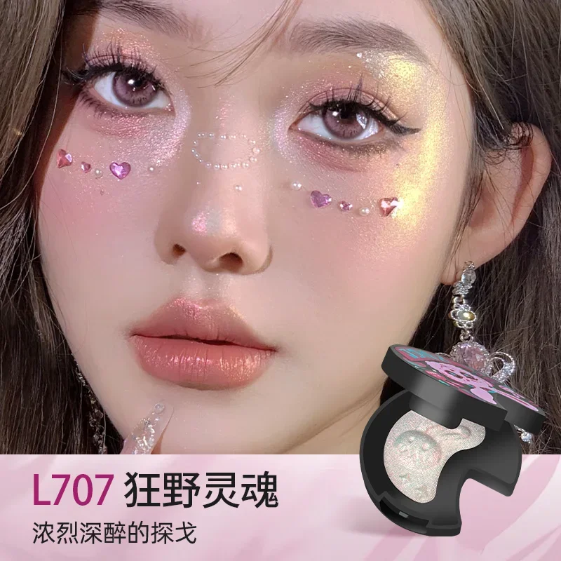 Chameleon High Pigment Glitter Poeder Verheldert Highlighter Oogschaduw Hoogglanzend Gezicht Illuminator Palette Narutal Glow Finish