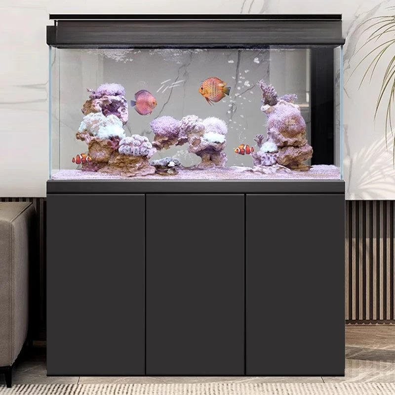 Aquarium ultra-white living room home office floor feng shui fortune, arowana tank ornamental fish