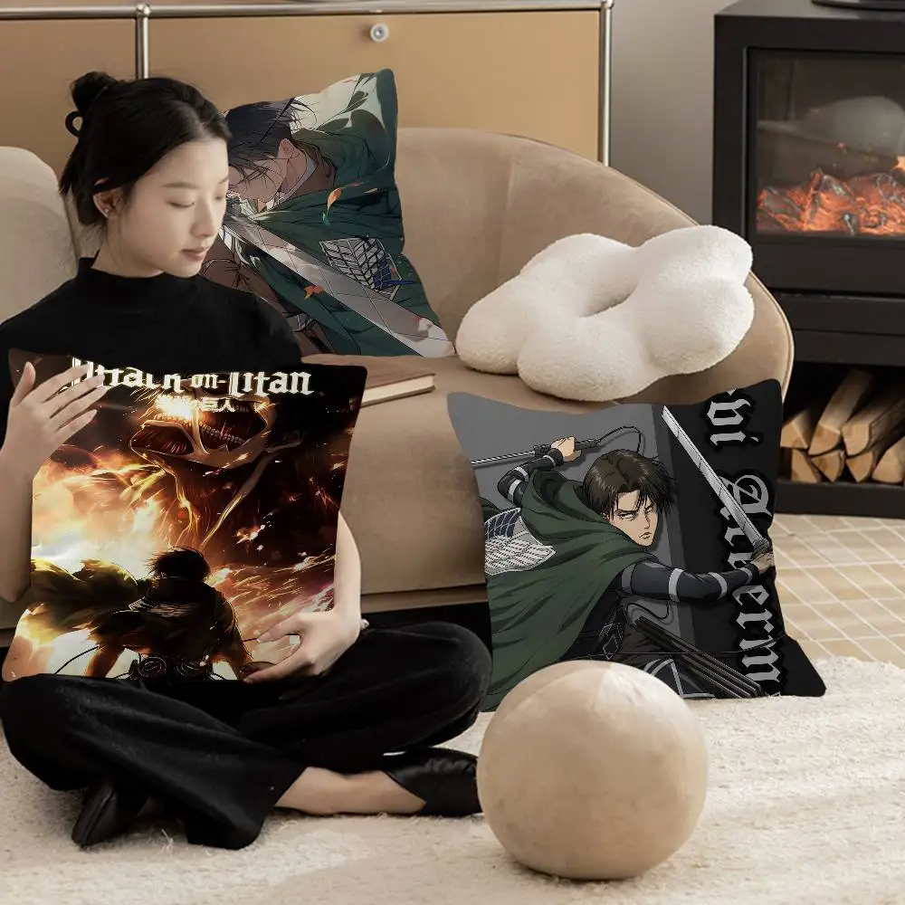 Attack On Titan Levi Ackerman Lucky Dragon pillow cover sofa cushion cover home room decoration children gift