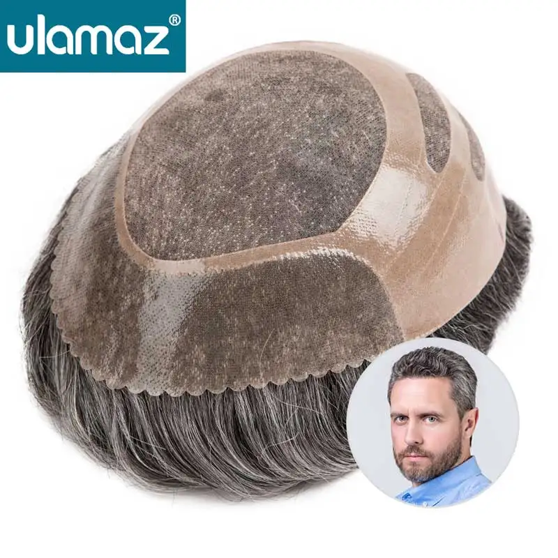 

Bond - Hair Prosthesis Man Wig Mono PU Toupee Hair Men Natural Human Hair Wig Male Durable Mono Men's Wig NPU Back Hair System