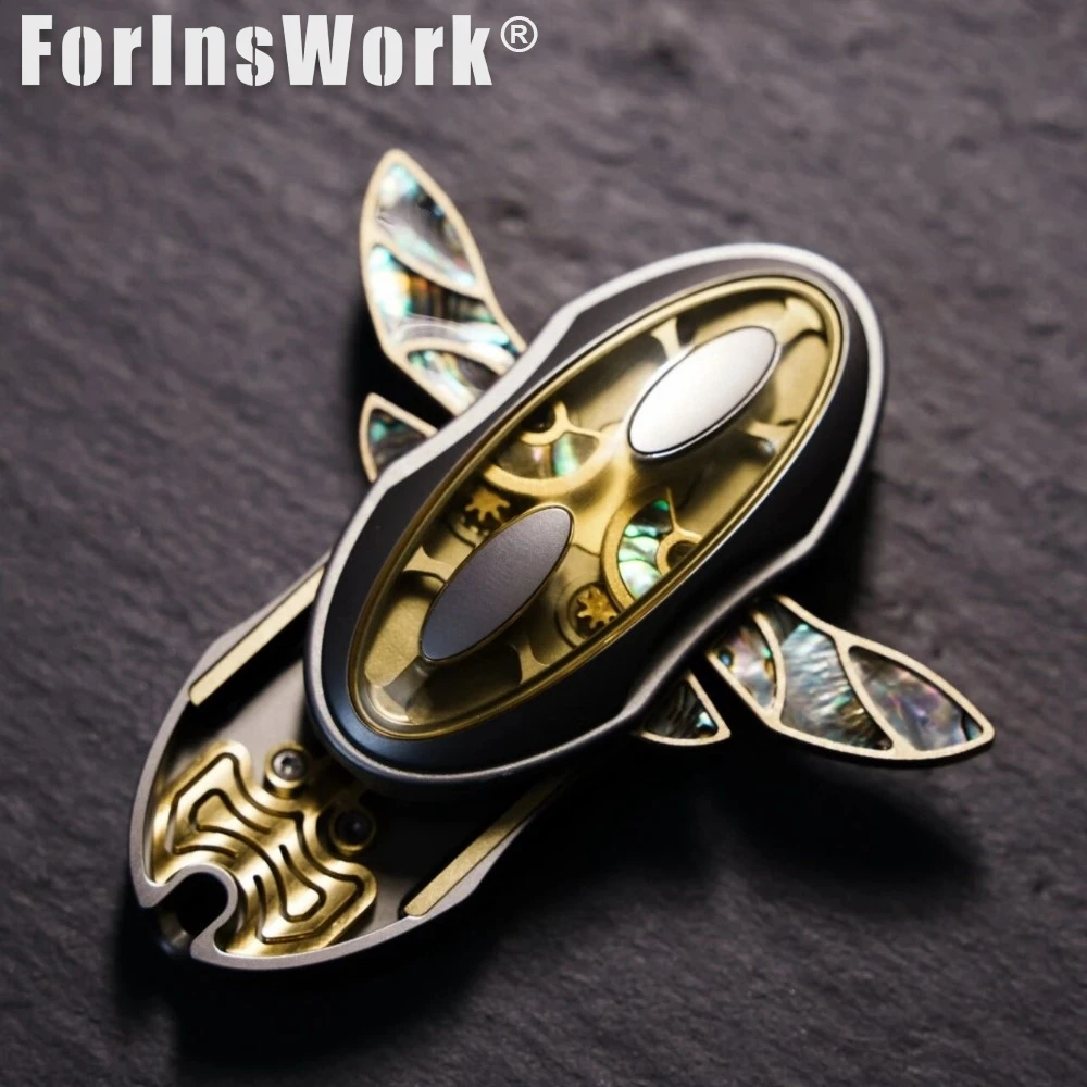 

SAS Titanium Kunpeng Linked Slider & Click Spinner | EDC Metal Stress Toy Metal Fidgets Toys