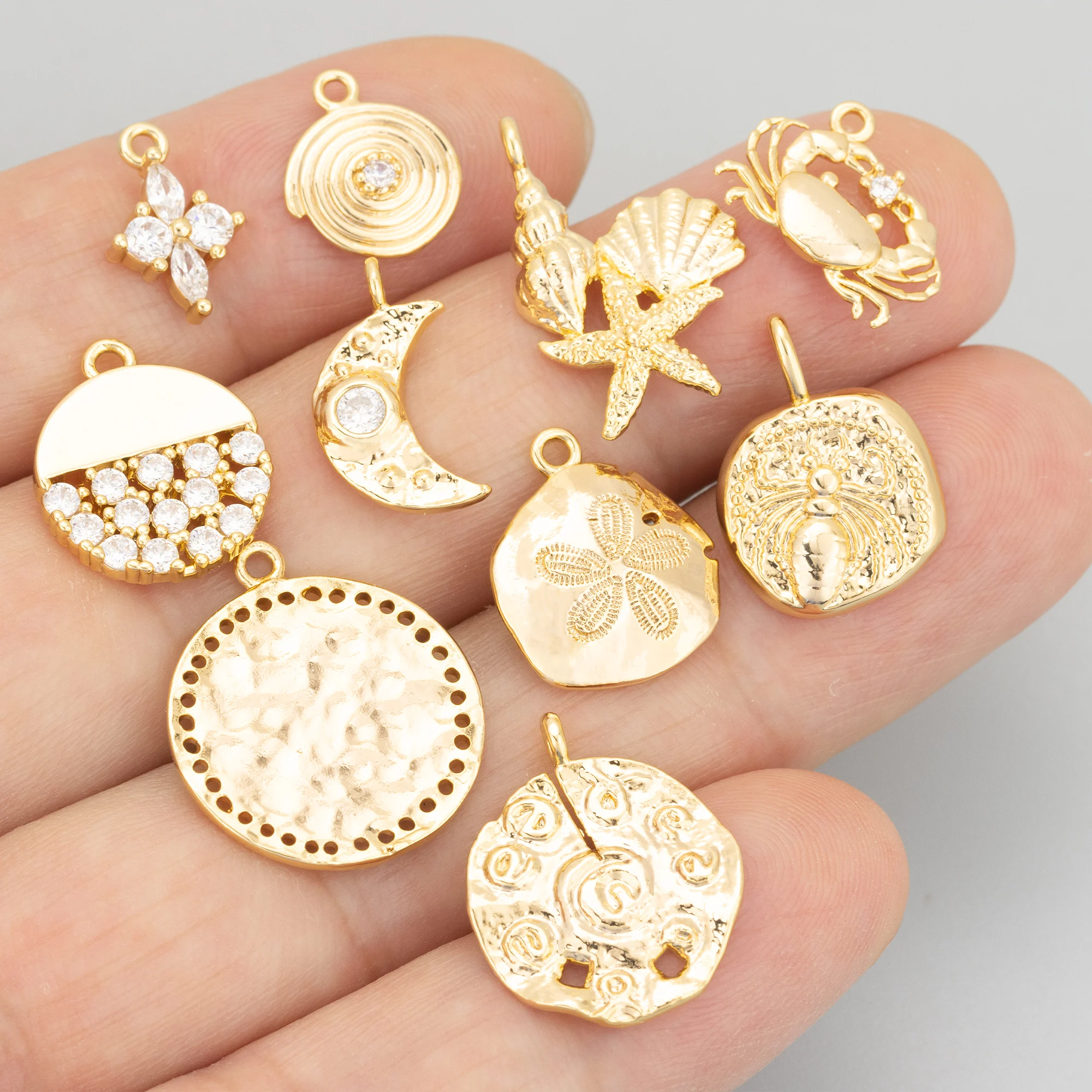 GUFEATHER,6pcs/lot,MH64,jewelry accessories,18k gold rhodium plated,copper,zircons,hand made,charms,jewelry making,diy pendants image 2