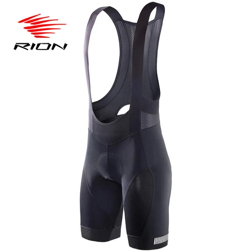 Imagen 1 del producto RION-pantalones cortos con pechera para ciclismo de montaña, medias acolchadas transpirables para hombre, pantalones cortos de triatlón para hombre Pro Licra, ropa de montaña