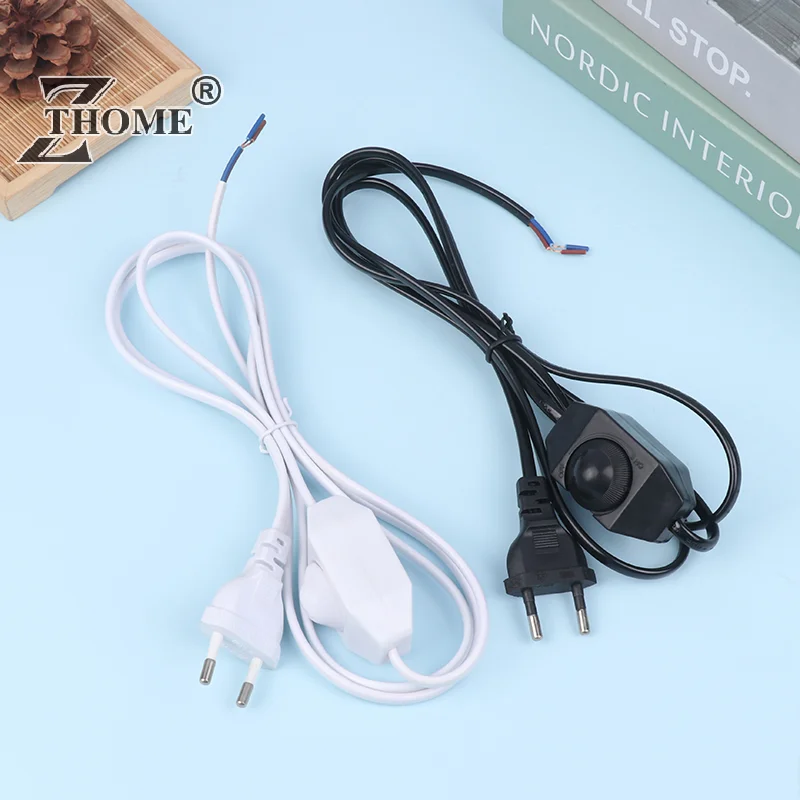 Cavo di prolunga da 1.8M con Dimmer spina europea interruttore di controllo cavo di alimentazione spina europea per lampada da tavolo cavo elettrico