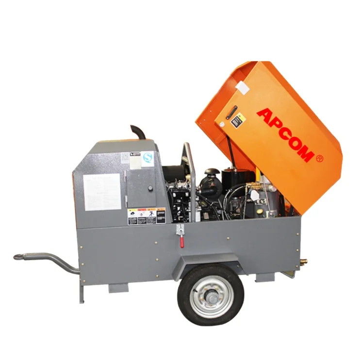 APCOM 185 CFM air Compressor for Machine Portable Screw 185CFM air Compressor for Sand Blasting