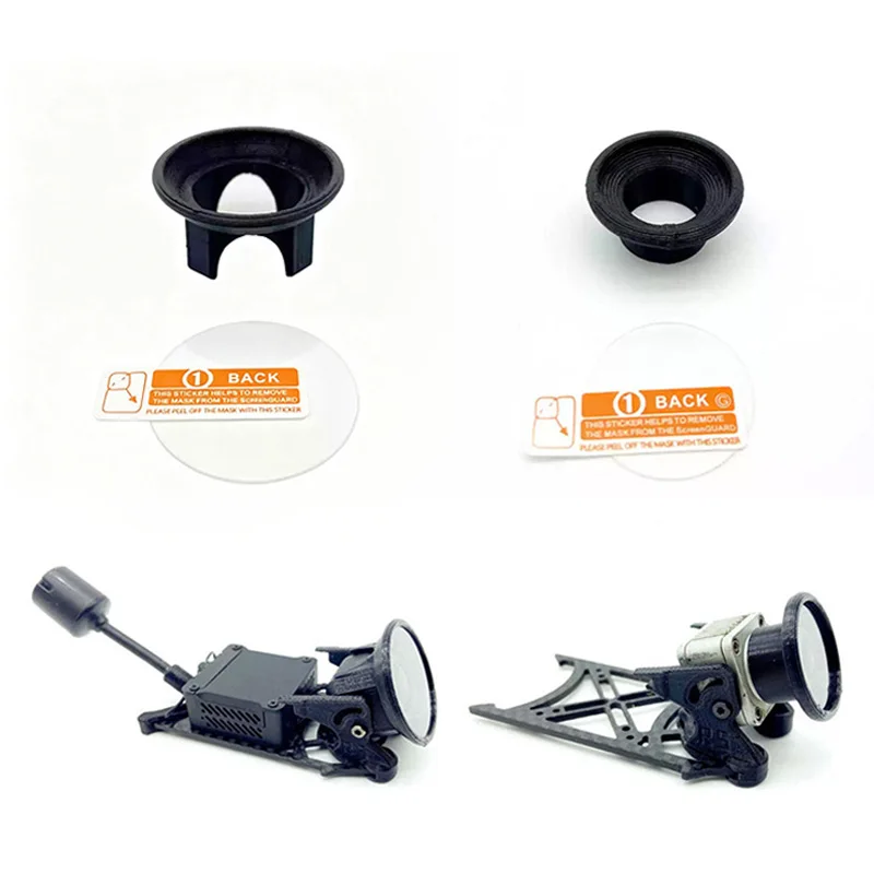 1Set For DJI O3/CADDX Vista Air Unit Camera Lens Protective Cover 3D Printed TPU Frame Anti-Collision FPV Lens Protector Guard