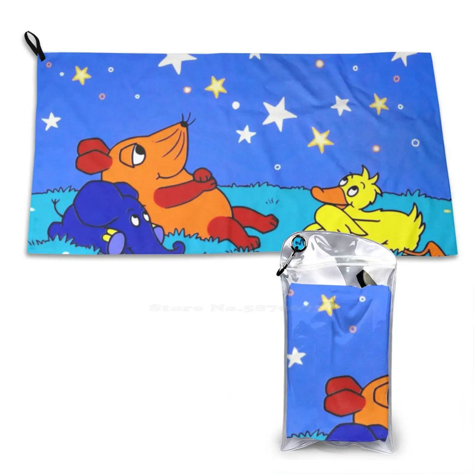 The Show With The Mouse-Friends And Stars Soft Comfortable Bath Towel Outdoor Die Sendung Mit Der Maus The Show With The Mouse