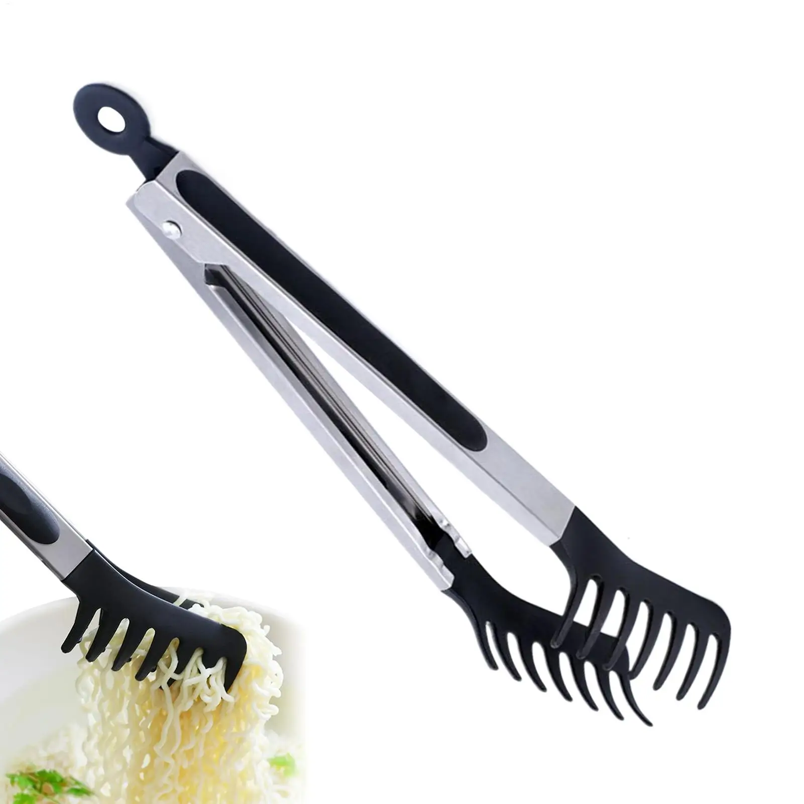 Pinzas de cocina de silicona para alimentos, pinzas antiadherentes para servir para barbacoa, ensalada, carne, Pasta, espaguetis, fideos, Clip, utensilio de cocina