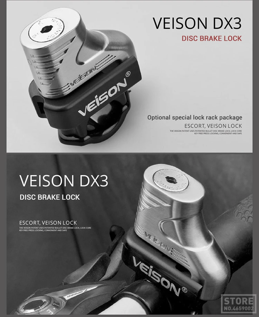 Anti-theft Lock Disc Lock for Motorcycles Bicycle Electric Scoote Anti-Theft Security Lock Bike Alloy Lock Universal Disc Brake view 5