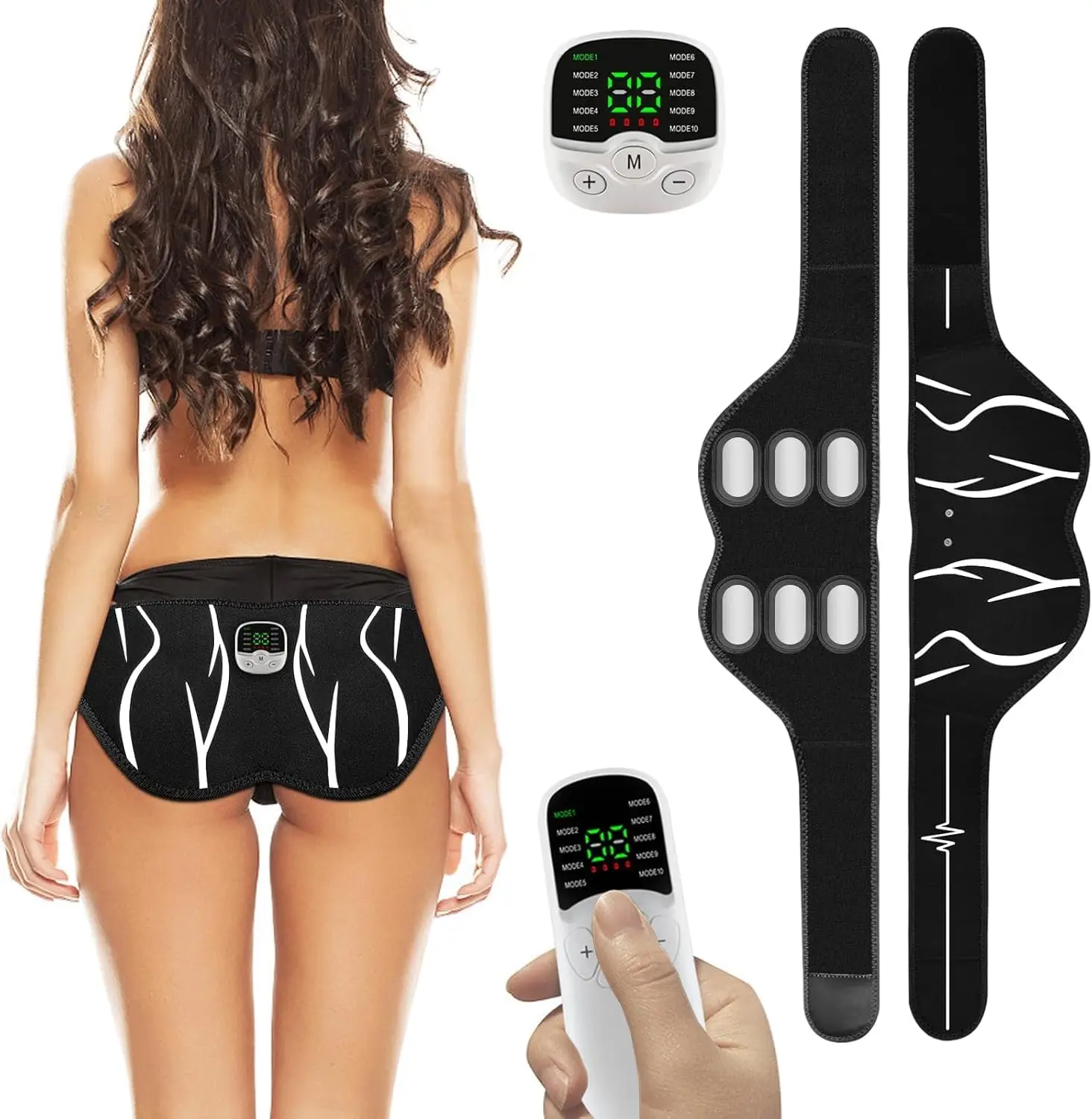 Fitness Abdominal Toning Belt Trainer, Ab Workout Equipment for Men Woman Abdomen/Arm/Leg Home Exercise