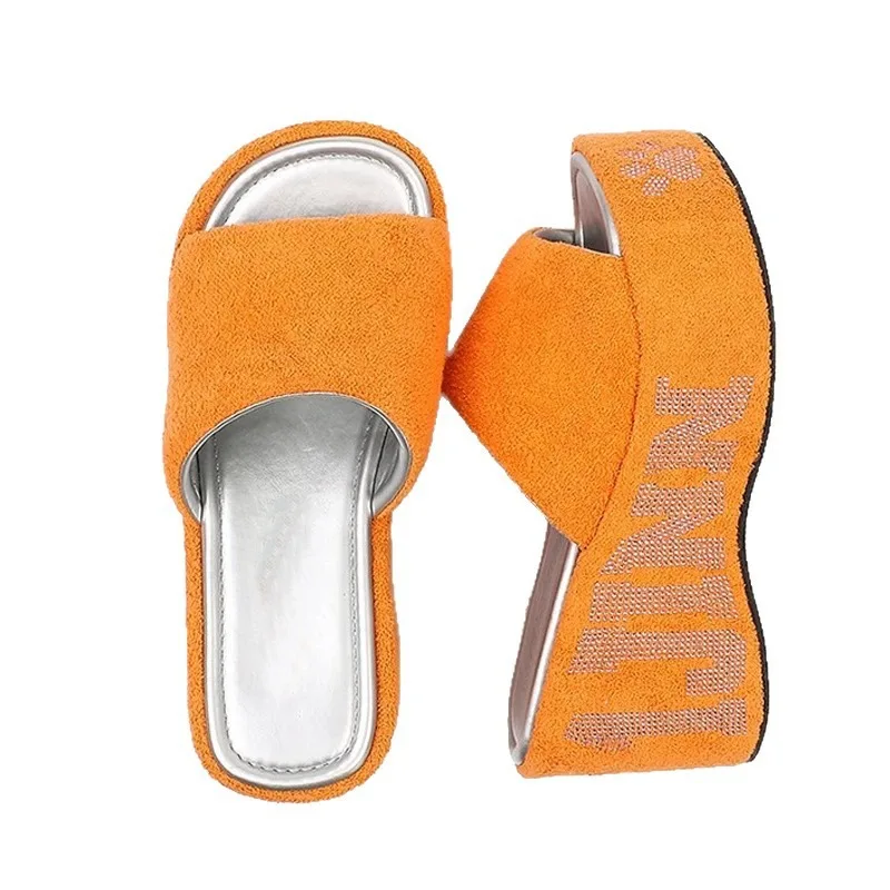 

Summer New Women's Shoes Sweet Style Wedge Heel Slippers for Woman Comfort Vacation Casual Shoes Designer Shoes Zapatos De Mujer