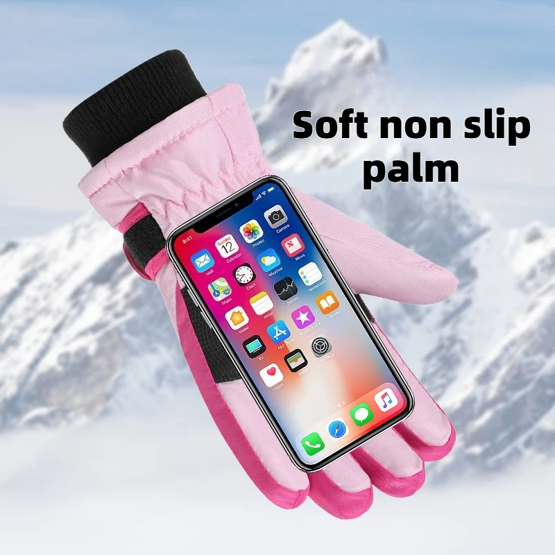 قفازات تزلج شتوية جديدة للأطفال مقاومة للرياح ومقاومة للماء للتزلج على الجليد قفازات واقية للرياضات الخارجية مناسبة