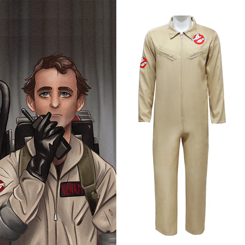 

Костюм для косплея «Охотники за привидениями», комбинезон для взрослых с рюкзаком, Хэллоуин, карнавал, вечеринка, необычный костюм для ролевых игр