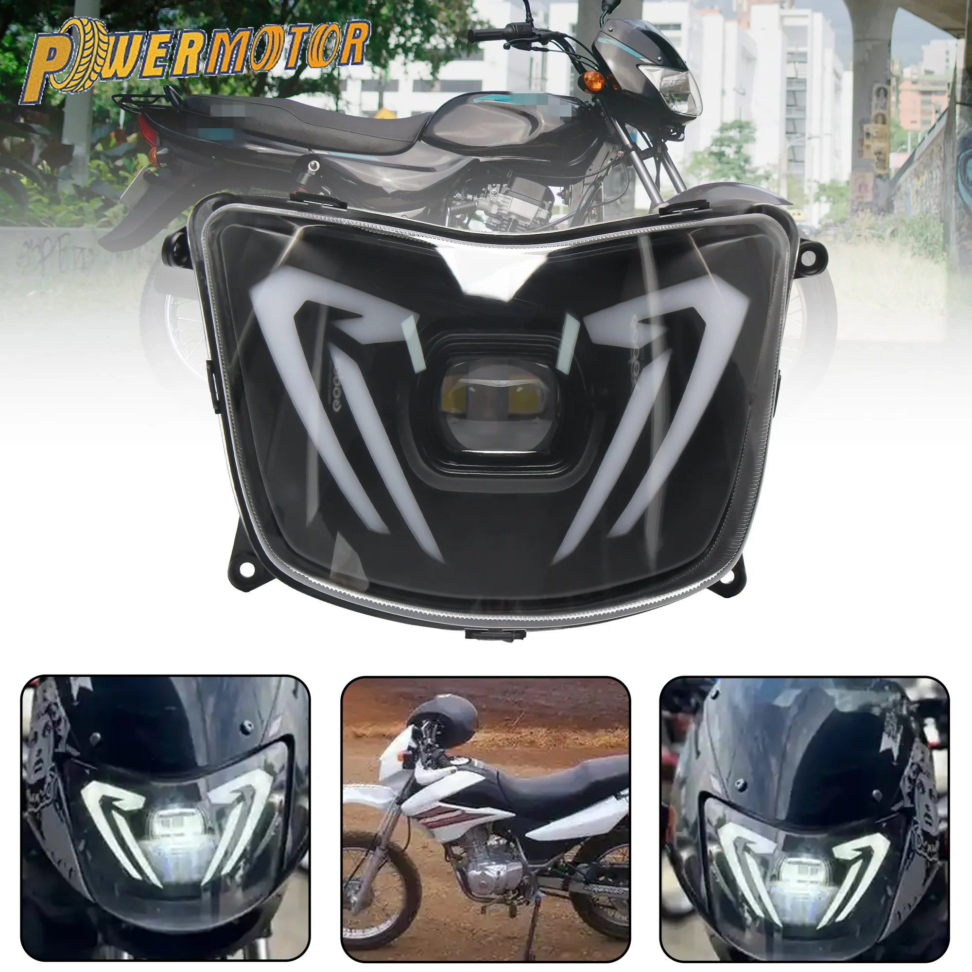 

For BOXER CT 100 KS Motorcycle LED Headlights High Low Beam Daytime Running Lights Motorbike Headlamp Modification Accessories