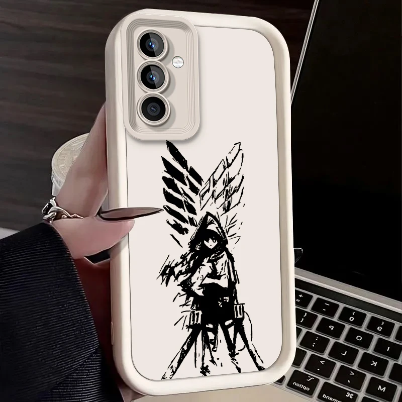 Etui Attack On Titan do Samsung Galaxy S25 Ultra Plus S24 S23 S22 S21 S20 FE A73 A72 A71 A56 A55 A54 5G A52 A52S A51 4G Cover