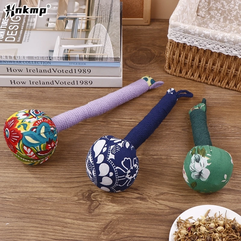 

Comfortable Knock Massage Tool Relax Wormwood Herb Filling Muscle Massage Stick Meridians Acupoint Percussion Massager Hammer