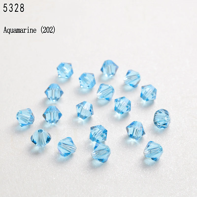 Original Crystal from Austria 5328 Bicone Loose Beads Rhinestone for Jewelry Making Nail Art Bags Cloth Accessories Decoration