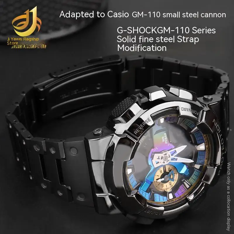 Modified Bezel gm110 For Casio GM 110 Bracelet G-Shock GM-110 Stainless Steel Watch Chain Black Golden and Silver Accessories