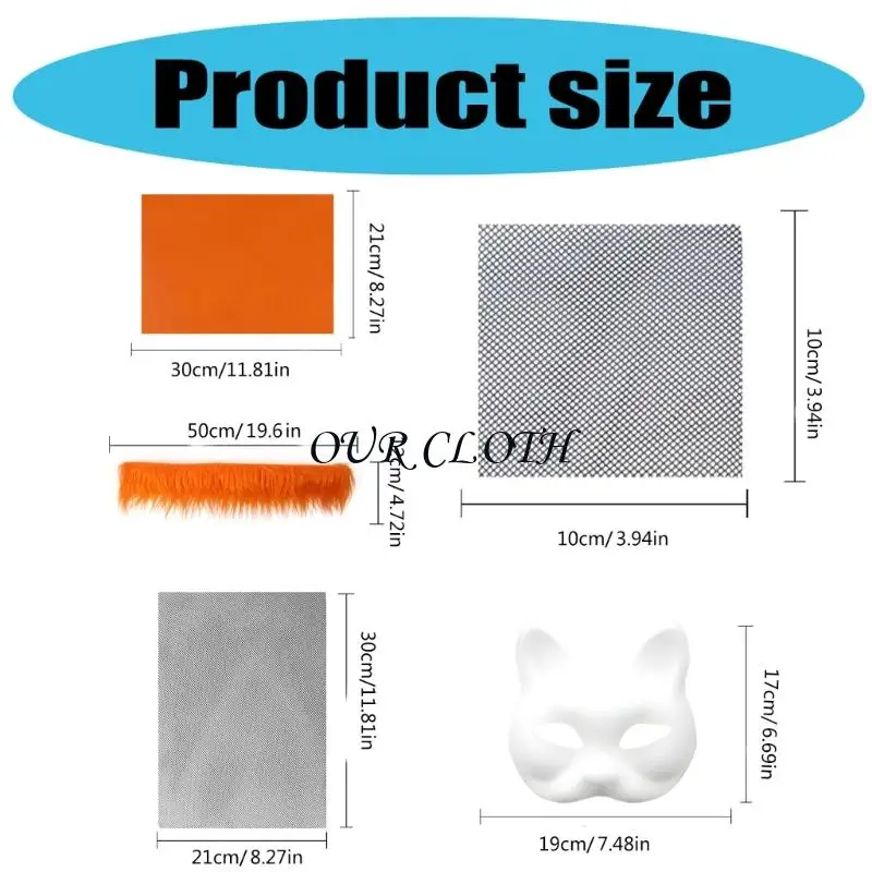 29/42pcs Maschera per gatti animali Maschera non verniciata con tessuto in rete per occhio peloso per maschera per mascherare il