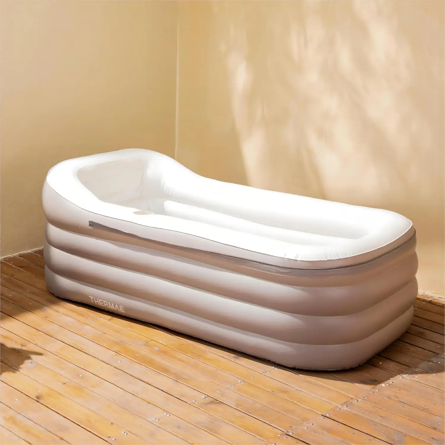 

Inflatable bath tub for adults with Cordless Dual Function Electric Air Pump Free-Standing Blow Up Bathtub