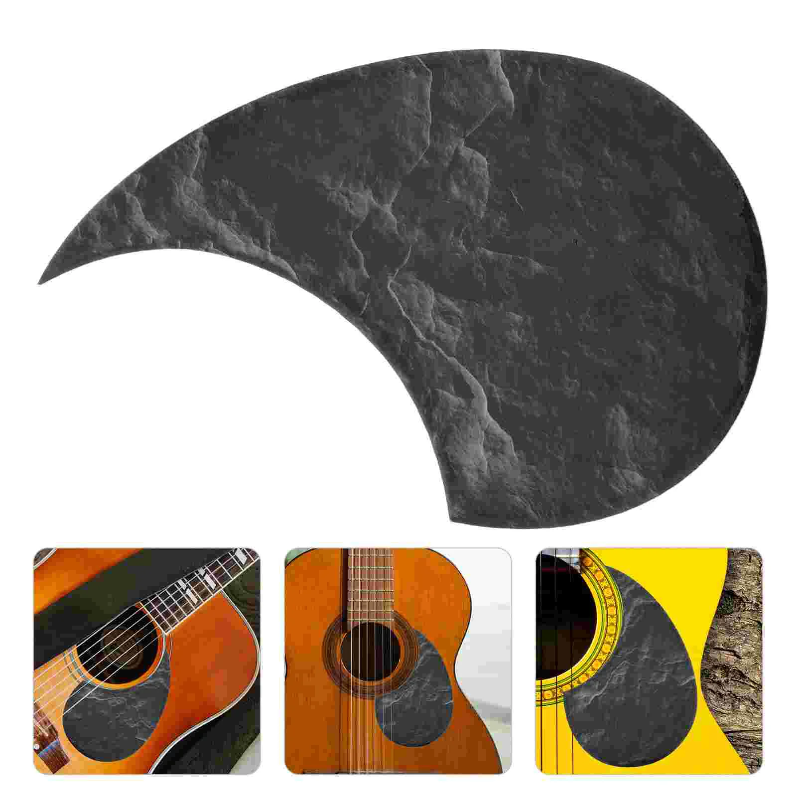 

Stickers Guitar Pickguard Acoustic Scratch Plate Protection Wooden Self-adhesive Black Pickup